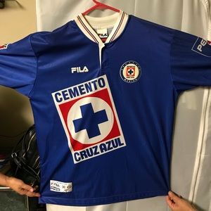 cruz azul retro jersey